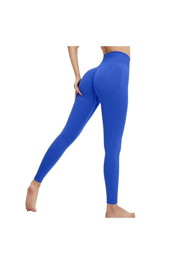 Workout Leggings for Women Seamless Peach Sports Fitness Beach Vacation Clothes for Women,Dark Blue,L