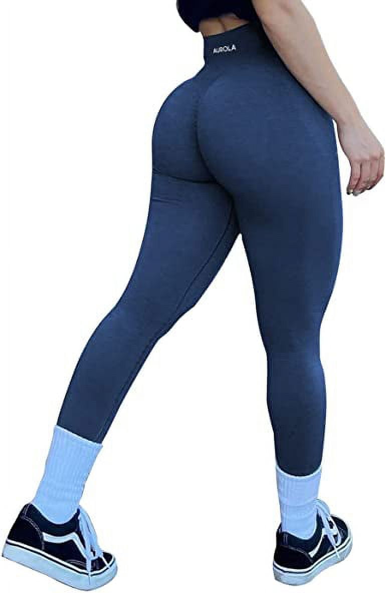 AUROLA Workout Leggings for Women Seamless Scrunch Tights Tummy Control Gym  Fitness Girl Sport Active Yoga Pants at  Women's Clothing store