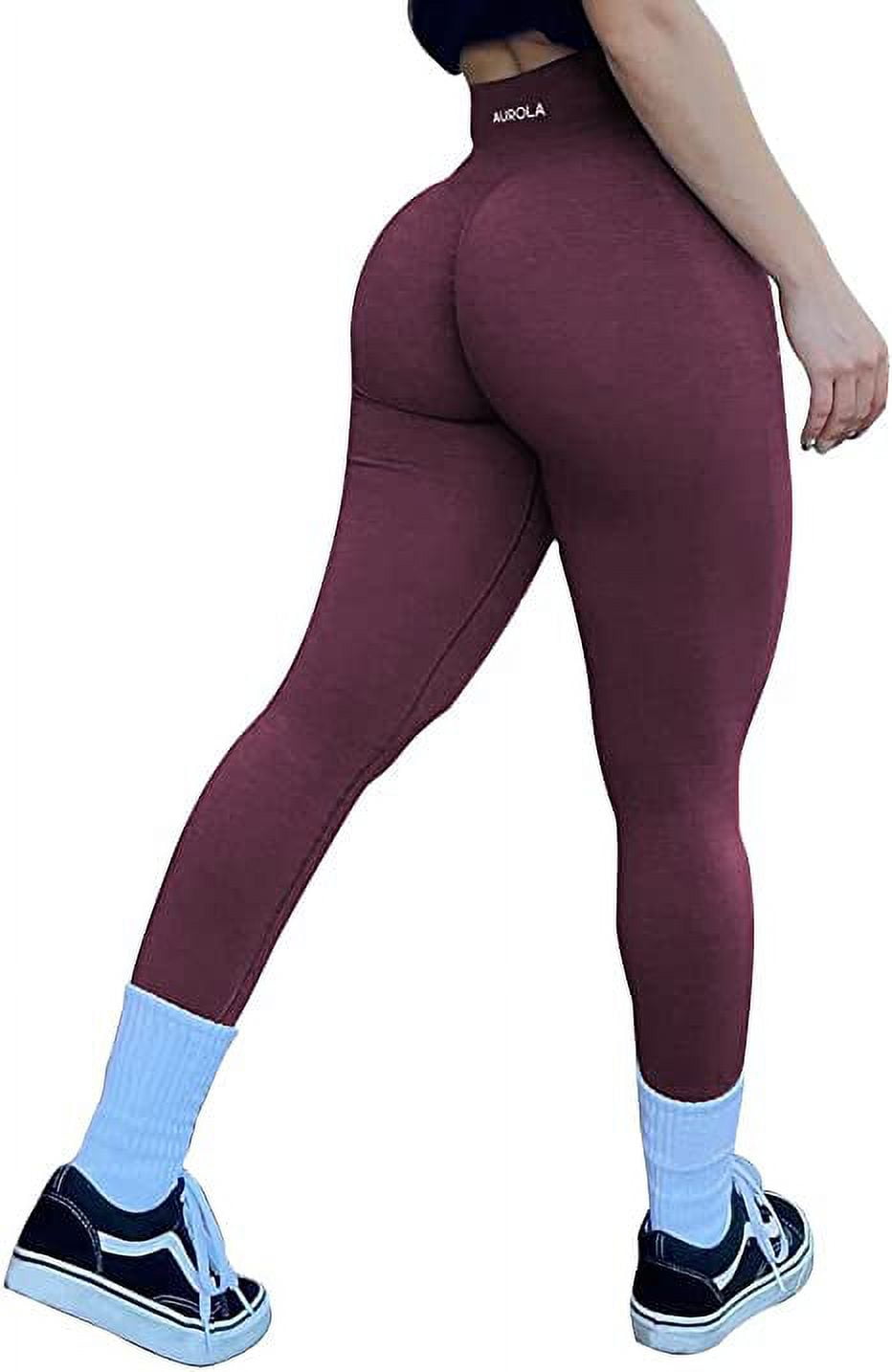  AUROLA Workout Leggings For Women Seamless Scrunch Yoga Pants  Tummy Control Gym Fitness Sport Active Leggings 25