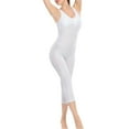thumbnail image 1 of Workout Leggings for Women Tummy Control Crewneck Sleeveless Printed Jumpsuit Capri Straight Leg Yoga Pants for Women,White,XL, 1 of 4