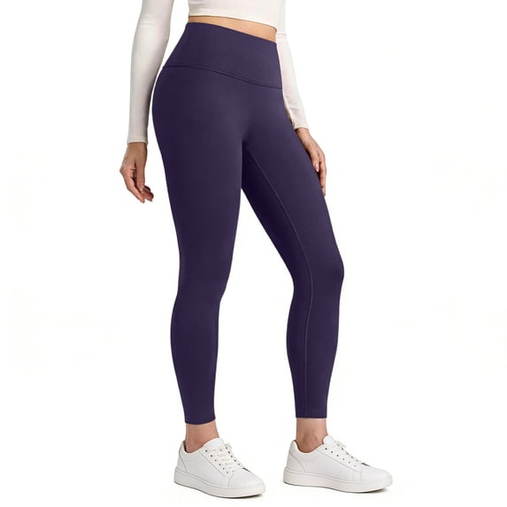 Workout Leggings for Women Yoga Pants High Waisted Athletic Tights Silky Feel Gym Activewear Lounge Purple 2XL