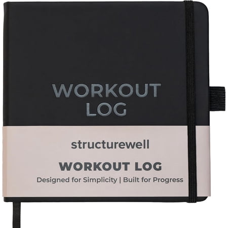 Workout Log – 16 Week Fitness Tracker, Gym Planner, and Bodybuilding Journal for Men & Women | Daily Exercise, Weightlifting, PR Tracking, and Training Log (6.25” x 6.25”, Matte Black Hardcover)