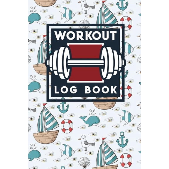 Workout Log Books: Workout Log Book: Exercise Notebook For Women, Workout Diary, Gym Workout Chart, Workout Template, Cute Navy Cover (Paperback)