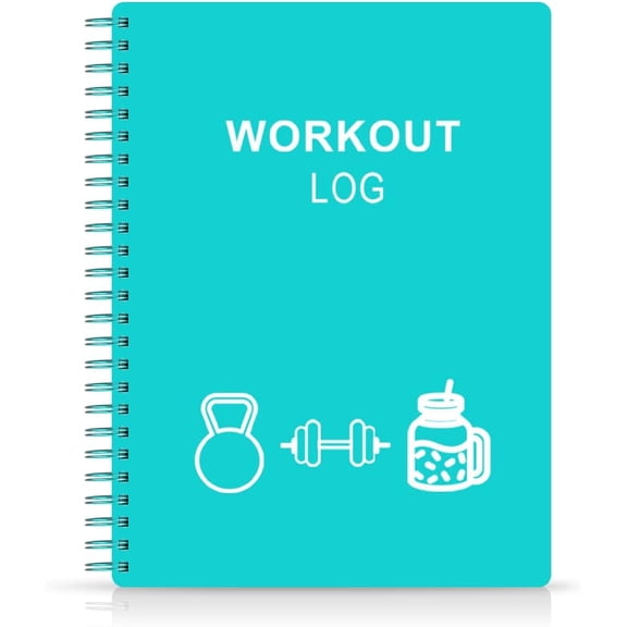 Workout Log for Women & Men - A5 Fitness Planner/Journal to Track , Workout Journal for GYM, Bodybuilding Progress - Daily & Wellness , Teal