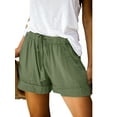thumbnail image 1 of Workout Lounge Shorts Womens Drawstring Shorts Plus Size Cotton Pockets Shorts, 1 of 3