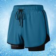 thumbnail image 1 of Workout Men Clothes Mens Athletic Wear Sweat Short Mens Short Running Shorts Mens Lounge Shorts Men Workout Clothes Men Shorts Clearance Sale, Blue, M, 1 of 7