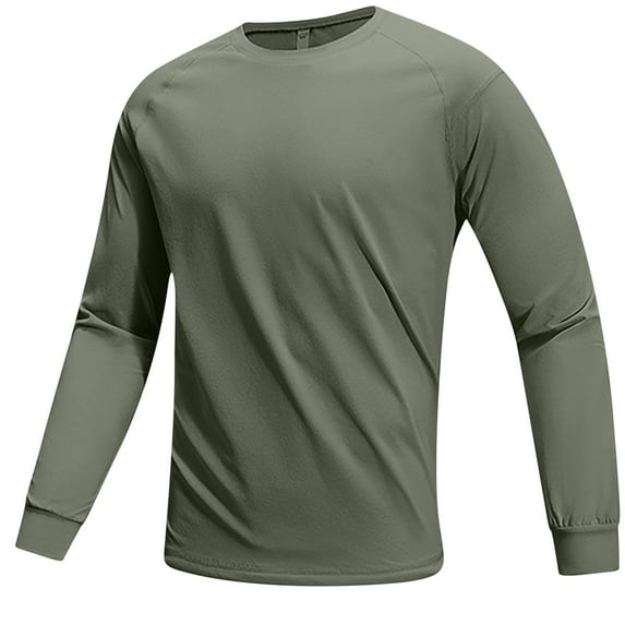 Workout Mens T Shirts - Black Gym Quick Dry Long Sleeve Moisture Wicking Tee Tops for Athletic Work Casual Running M-2XL