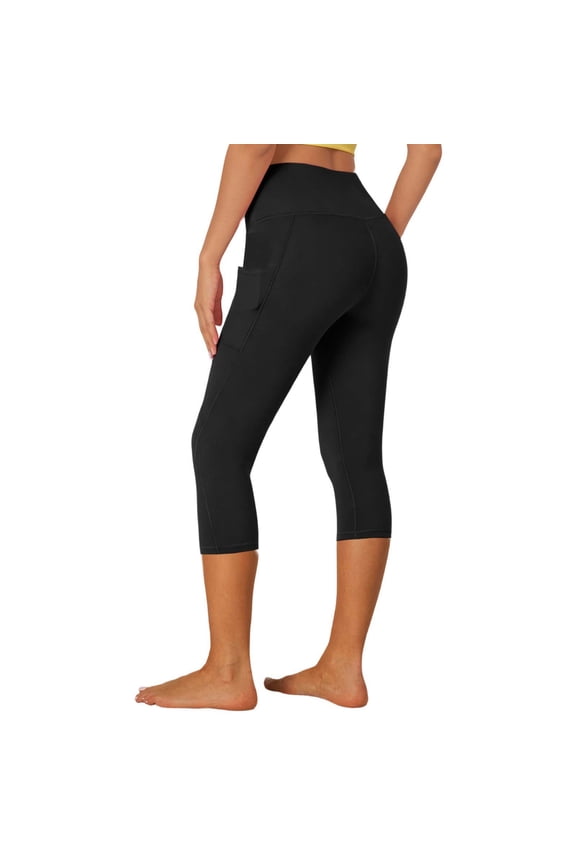 Workout Pants Compression Leggings for Women Fitness Sports Side Pocket Peach Bottomed Running Thigh Raising High Waisted Abdominal Retracting Elastic Tight Yoga Pants