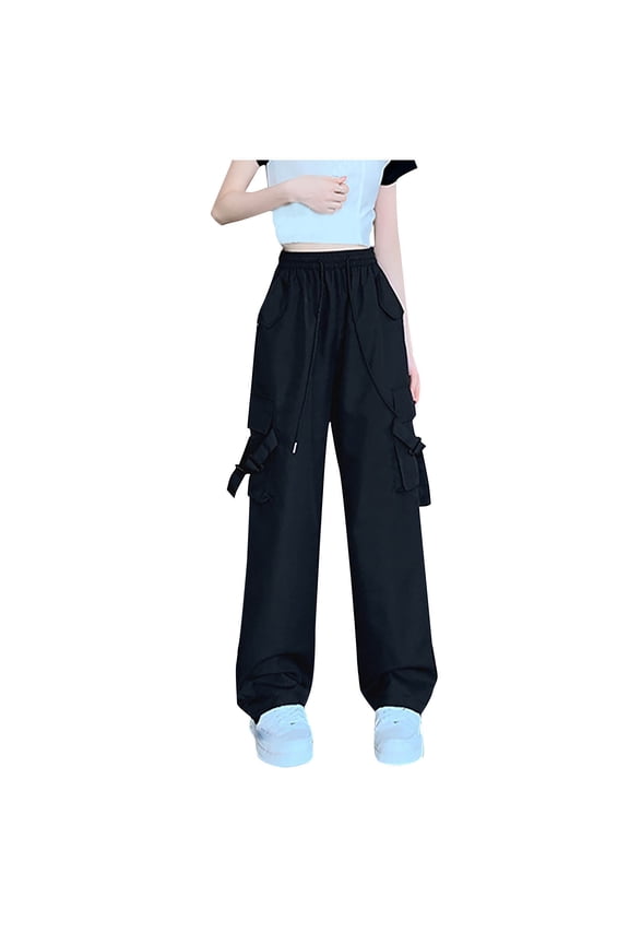 Workout Pants Women Sevevn Women's Cargo Pants Baggy Pants Joggers Trendy Stretchy High Waist Wide Leg Trousers with Pockets