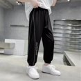 thumbnail image 1 of Workout Pants for Boys Lightweight Tapered Leg Trousers Size 4-15 Teens Kids Casual Solid Elastic Waist Athletic Gym Pant Summer, 1 of 5