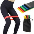 thumbnail image 1 of Workout Resistance Bands Loop Set Cross Fit Fitness Yoga Booty Leg Exercise Band, 1 of 10