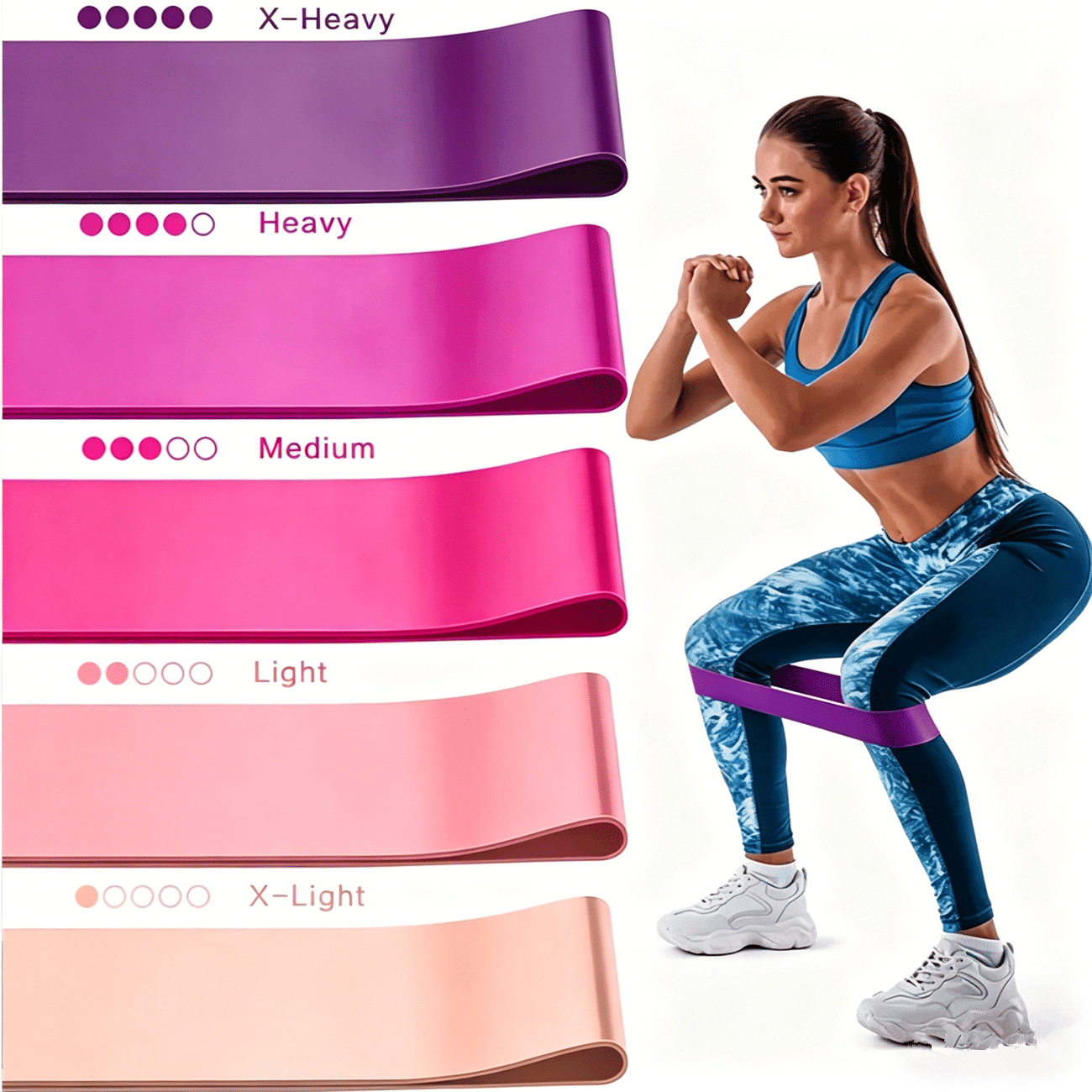 Workout Resistance Bands Loop Set Fitness Yoga Booty Leg Exercise Band Gym Fitness Butt Lift