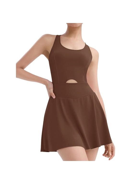 Workout Rompers for Women Running Onesie Bulit-in-Shorts Athletic One Piece Jumpsuits Summer Outfits Gym Yoga Clothes
