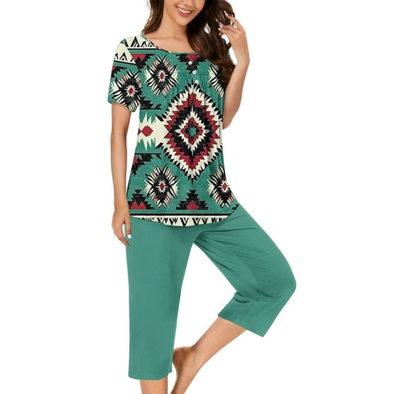 Workout Sets for Women Short Sleeve Plus Size Pajamas for Women Set Vacation Outfits for Women 2025 2piece Set Outfit for Women Fall Summer