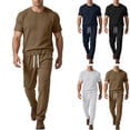thumbnail image 1 of Workout Sets for Men Ice Silk Pants for Summer Thin And Trendy Loose And Hanging Men's Breathable Casual Pants Sports Suit for Men Coffee Xl, 1 of 8