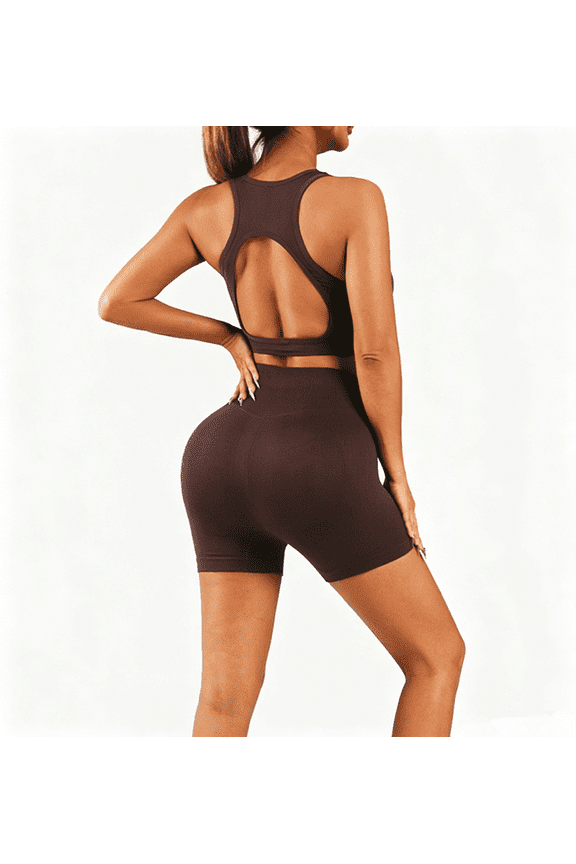 Workout Sets for Women 2 Piece High Waisted Seamless Leggings with Padded Stretchy Sports Bra Sets Gym Clothes