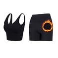 thumbnail image 1 of Workout Sets for Women 2 Piece Seamless Ribbed Crop Tank High Waist Shorts Yoga Outfits (X-Large, Black), 1 of 7