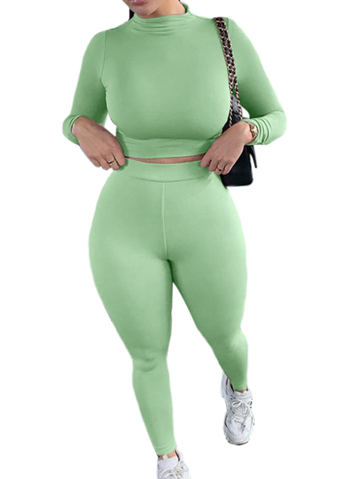 Buy Women's two-piece top and capri sports leggings 3/4 fitness suit  various patterns top with panel tracksuit bottoms trousers gym suit  tracksuit sports wear running tank top leggings outfit, Rot 59 Online