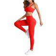thumbnail image 1 of Workout Sets for Women One Shoulder Tracksuits Matching High Wiasted Leggings 2 Piece Yoga Gym Outfits, 1 of 3