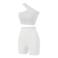 thumbnail image 1 of Workout Sets for Women Solid Color Yoga Suit Quick Drying Gym Outfit Morning Runs Sportswear White Gym Sets Woman M, 1 of 4