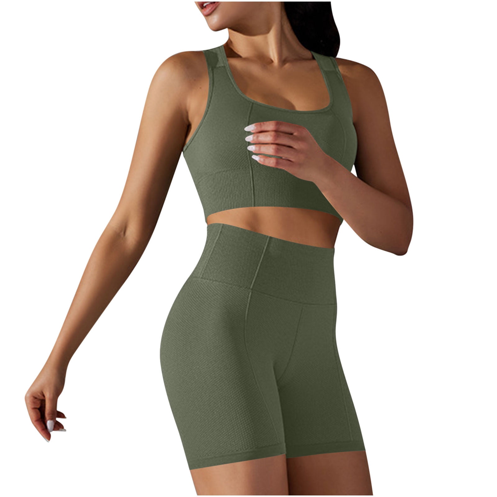Seamless 2 Piece Workout Set for Women – Sports Bra and High Waisted Leggings Activewear main image 0