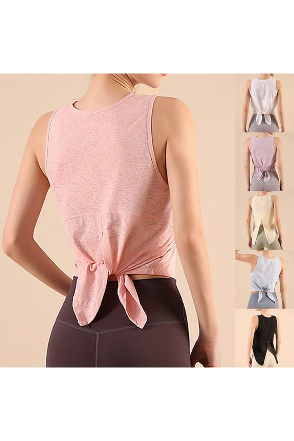 Workout Shirt Women Sleeveless Athletic Tank Tops Open Back T-Shirt Running Yoga Active Shirts Lightweight Gym Clothes (Blue,M)