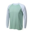 thumbnail image 1 of Workout Shirts For Men Qiggri Men Lightweight Breathable Fitness Sport Color Blocked Long Sleeved Round Neck Shirt, 1 of 3