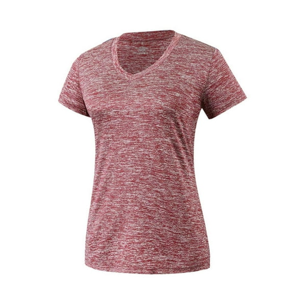 Workout Shirts Women V-Neck T Shirts Athletic Short Sleeve Protection Quick Dry Gym Running Yoga Tops,Women's Dry Fit Short Sleeve T Shirts, Athletic Workout Tee Tops for Gym Yoga Running