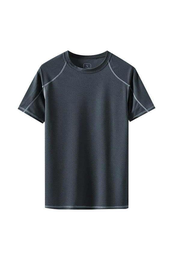 Workout Shirts for Men, Moisture Wicking Quick Dry Active Athletic Men's Gym Performance T Shirts