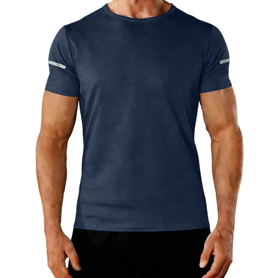 Workout Shirts for Men Moisture Wicking T-Shirt Quick Dry Running Athletic Short Sleeve Gym Performance Active Tee