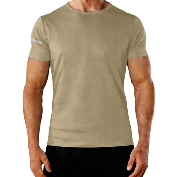 Workout Shirts for Men Moisture Wicking T-Shirt Quick Dry Running Athletic Short Sleeve Gym Performance Active Tee