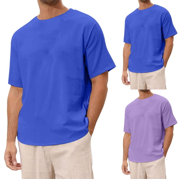 Workout Shirts for Men Quarter Sleeve Big & Tall Muscle Athletic Combo Shirts Comfy Printing Boat Neck Casual Outdoor Basic Basic Tee