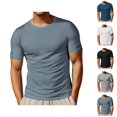 thumbnail image 1 of Workout Shirts for Men Summer Lightweight Breathable Short Sleeve Crewneck Gym Shirt Running Tshirts, 1 of 5