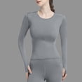 thumbnail image 1 of Workout Shirts for Women Long Sleeve Crewneck, Workout Tops for Women, Gym Athletic Tops, Seamless Yoga Shirts, 1 of 6