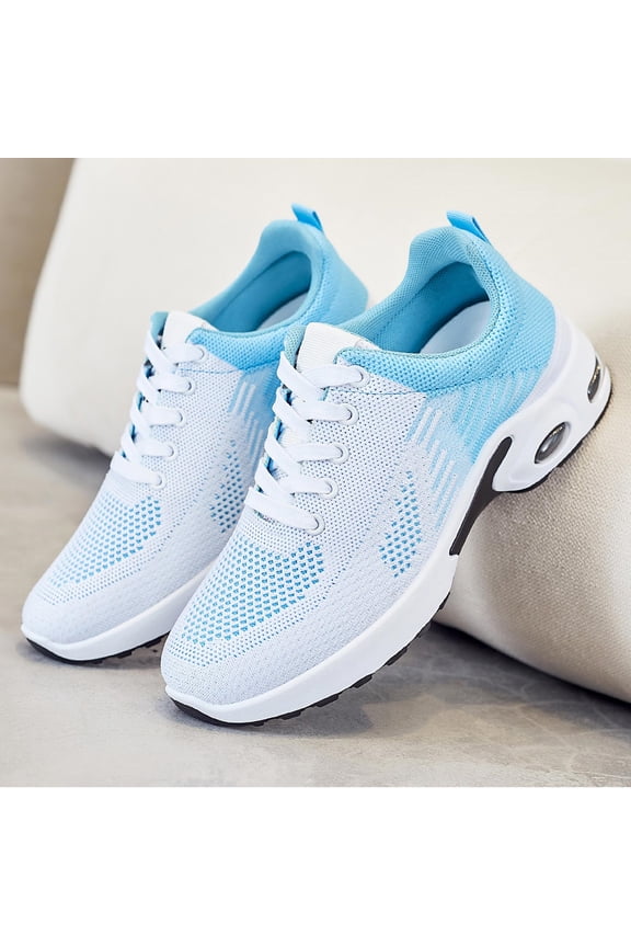 Workout Shoes,Womens Gym Shoes,Womens Sneakers Air Cushion Running Shoes Lightweight Tennis Walking Shoes Mesh Breathable Gym Work Fashion Sneakers Athletic Comfortable Casual,Blue,9