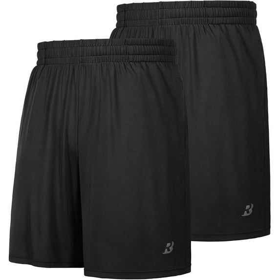 Workout Shorts Men Athletic Gym Running Basketball Shorts for Men 7 inch with Pocket for Fitness Sports 2pack