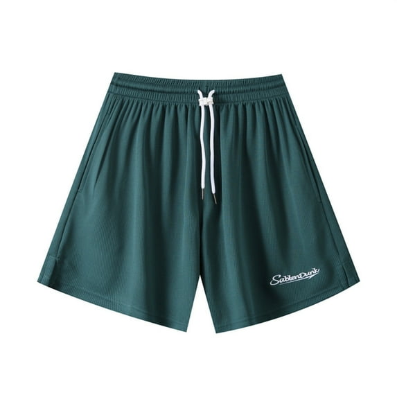 Workout Shorts Men Summer Outdoor Sports Shorts Home Casual Breathable Shorts Green XXL