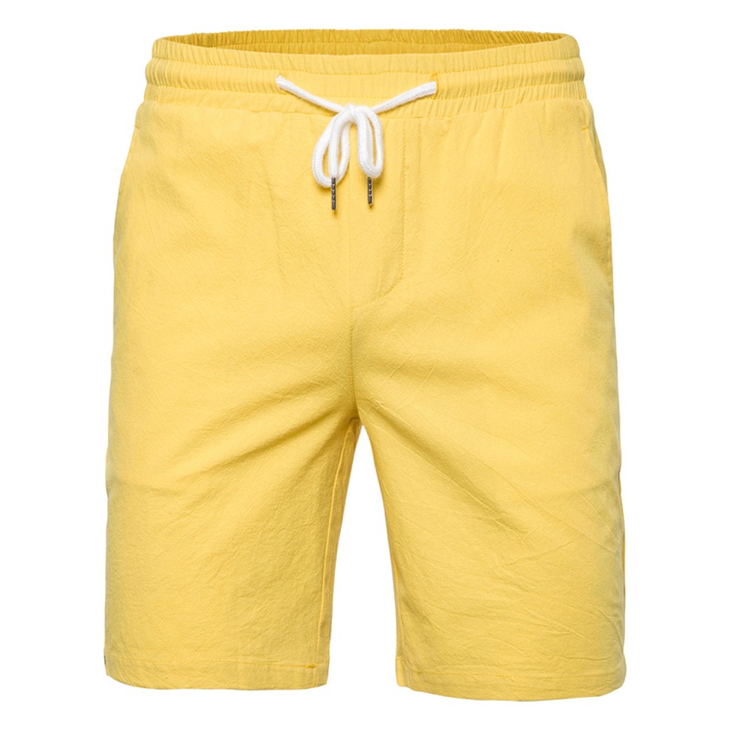 Workout Shorts Plain Plus Size Fashion Men Summer Solid Trunks Elastic Beach Surfing Running