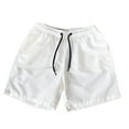 thumbnail image 1 of Workout Shorts Without Liner - 5" Drawstring, Quick-Dry, for Running, Sports, Gym, with Pockets, Running and Training Shorts (White, 3XL), 1 of 5