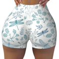 thumbnail image 1 of Workout Shorts Women, Dragonfly Biker Shorts for Women Running Gym Spandex Shorts Tummy Control, 1 of 8