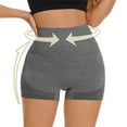 thumbnail image 1 of Workout Shorts Women High Waisted Butt Lifting Scrunch Butt Seamless Booty Shorts Tummy Control Running Yoga Shorts Gray M, 1 of 9