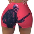 thumbnail image 1 of Workout Shorts Women, Rock Skull Guitarist Biker Shorts for Women Running Gym Spandex Shorts Tummy Control, 1 of 8