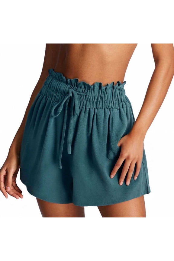 Workout Shorts Women Summer Saving Women'S Solid Color Casual Drawstring Sports Shorts With Pocket M