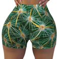 thumbnail image 1 of Workout Shorts Women, Thorns Of Macro Cactus Biker Shorts for Women Running Gym Spandex Shorts Tummy Control, 1 of 8
