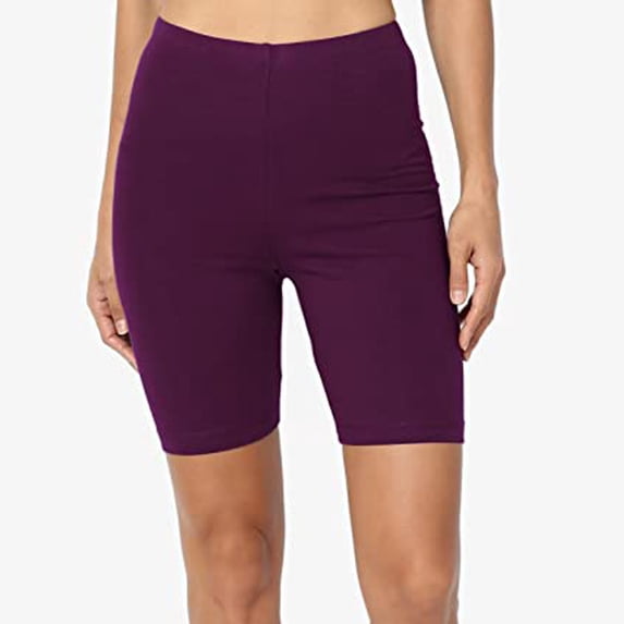 Workout Shorts for Yoga Sport Yoga Solid Mid Thigh Stretch Cotton High Waist Active Short Leggings Clearance Biker Shorts for Women Running Active Shorts
