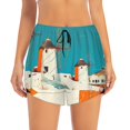 thumbnail image 1 of Workout Shorts for Women - Colorful Greek Windmills 2 in 1 with Pocket Double Layer Shorts Elastic Athletic Gym Shorts, 1 of 7