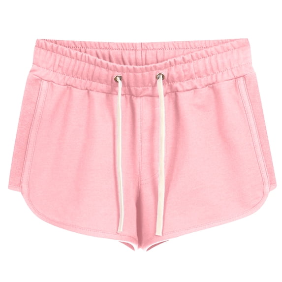 Workout Shorts for Women Elastic Waist Drawstring Summer Running Shorts Solid Casual Comfy Sporty Athletic Shorts