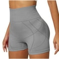 thumbnail image 1 of Workout Shorts for Women Seamless Scrunch Short Solid Stretch Womens Workout Active Shorts for Women Leggings Gray,L, 1 of 5