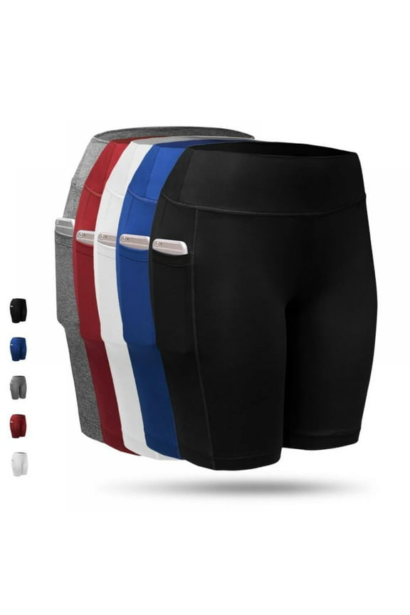 Workout Shorts for Women with Pockets High Waisted Biker Shorts for Women Yoga Shorts Running Shorts