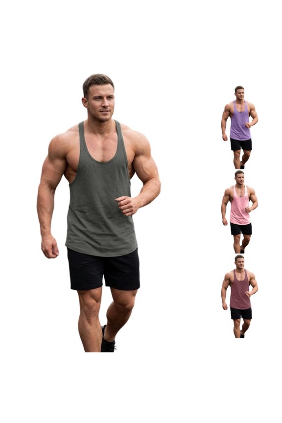 Workout Soft Gym Bodybuilding Stringer Tank Mens Compression T Shirt Workout Shirts for Men Loose Fit Big T Shirts for Men Spaghetti Strap Tops for Men